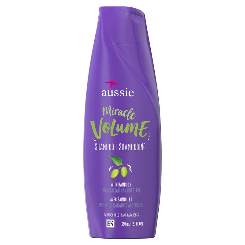 Aussie For Fine Hair - Aussie Paraben-free Miracle Volume Shampoo W/Plum & Bamboo, 12.1 Fl Oz - Image 1